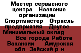 Мастер сервисного центра › Название организации ­ Спортмастер › Отрасль предприятия ­ Другое › Минимальный оклад ­ 26 000 - Все города Работа » Вакансии   . Амурская обл.,Зейский р-н